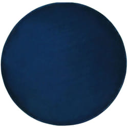 Moderno Tappeto Artigianale in Viscosa Blu Scuro Rotondo 140 cm Gesi II
