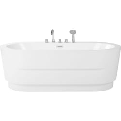 Vasca da Bagno Freestanding Acrilico Bianco Ovale con Miscelatore 170 cm Empresa