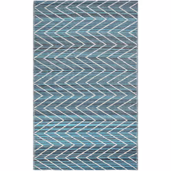 Tappeto decorativo per esterni con motivo a zigzag. Decora il tuo giardino o balcone con questo tappeto dal design moderno. R ...