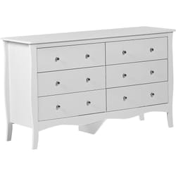 Cassettiera Bianca con 6 Cassetti 75 x 130 cm Winchester