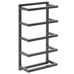 Beliani - Porta Salviette a Parete in Acciaio Nero Opaco Design Moderno Cintra