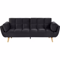 Divano letto a 3 posti. Questo divano letto si distingue per il suo design classico unito a forme retrò. Realizzato in durevo ...