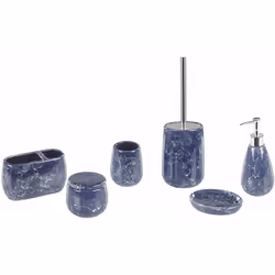 Accessori da bagno assortiti. Apri le porte all'eleganza dello stile glamour con questo set di 6 accessori da bagno. Composto ...
