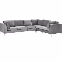 Divano componibile in velluto a 6 pezzi. Porta la classe e l'eleganza in soggiorno con questo divano dal design moderno. I pi ...