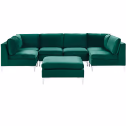 Divano a forma di U 6 pezzi con ottomana. Porta la classe e l'eleganza in soggiorno con questo divano a forma di U dal design ...