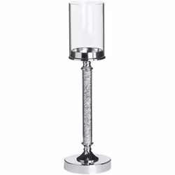 Portacandele Glamour. Questo candeliere risalta per stile ed eleganza. Realizzato in metallo lucido, presenta una solida base ...