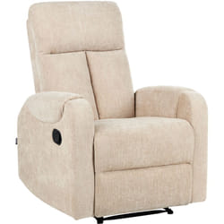 Beliani - Sedia Reclinabile in Tessuto Beige con Porta usb Somero