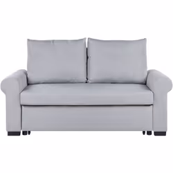Divano letto estraibile dal design retrò. Aggiungi funzionalità al tuo soggiorno con questo divano letto in tessuto resistent ...