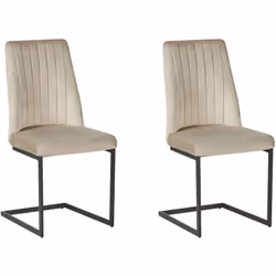 Set di sedie di design. Apri le porte allo stile retrò con questo set di 2 sedie da pranzo. Realizzato in soffice e durevole  ...