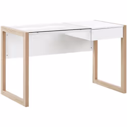 Scrivania Scandinava con Cassetto e piano in Vetro. Aggiungi un tocco scandinavo al tuo ufficio di casa con questa scrivania. ...