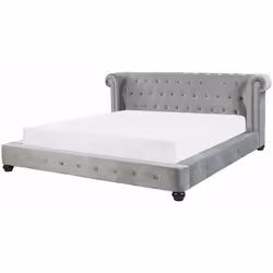 Letto matrimoniale vintage in stile Chesterfield. Questo letto con rete a doghe di ispirazione vintage si sposa bene con came ...
