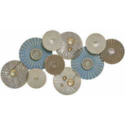 Decorazione da parete blu e beige hassium