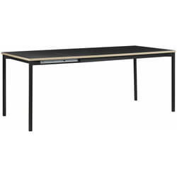 Tavolo Allungabile color Nero Piano mdf Effetto Legno 140/190 x 90 cm Avis
