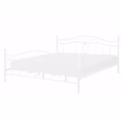 Romantico letto matrimoniale in metallo bianco. Porta un tocco di romanticismo in camera da letto con questo letto con rete a ...