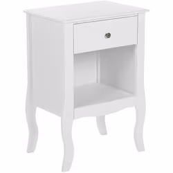 Comodino scandinavo con pratico cassetto. Questo bellissimo comodino in stile scandinavo sarà un'aggiunta perfetta per ogni c ...
