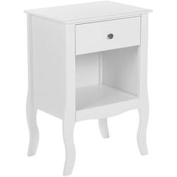 Beliani - Comodino Scandinavo Camera da Letto in mdf Bianco 1 Cassetto Lane