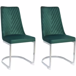 Set di 2 sedie cantilever con struttura cromata. Set di sedie con schienale alto ideale per qualsiasi sala da pranzo o soggio ...