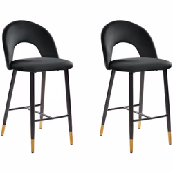 Set di 2 sgabelli da bar retrò. Questi sgabelli sono il risultato di una perfetta miscela di retrò e moderno. Il rivestimento ...
