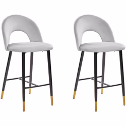 Set di 2 sgabelli da bar retrò. Questi sgabelli sono il risultato di una perfetta miscela di retrò e moderno. Il rivestimento ...