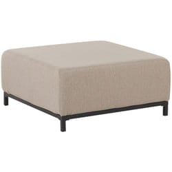 Beliani - Ottomana in tessuto beige Gambe in alluminio nero Rovigo