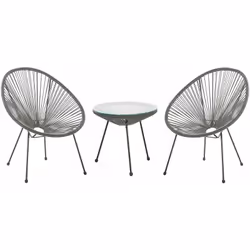 Set moderno in 3 pezzi da balcone. Questo prezioso set bistrot, è senza dubbio la scelta perfetta. Caratterizzato da sedute a ...
