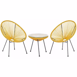 Set moderno in 3 pezzi da balcone. Questo prezioso set bistrot, è senza dubbio la scelta perfetta. Caratterizzato da sedute a ...