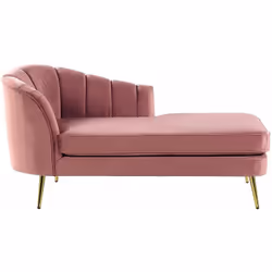 Chaise longue in velluto con gambe dorate. Aggiungi questa chaise longue glamour al tuo soggiorno, ufficio o camera da letto. ...
