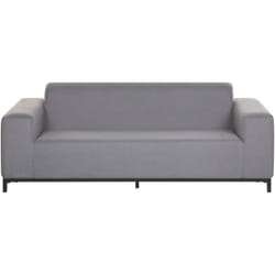 Divano da giardino in tessuto grigio gambe in alluminio nero Rovigo