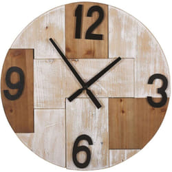 Beliani - Orologio da parete ø 60 cm in legno chiaro michapan