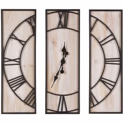 Orologio decorativo in legno naturale. Stupendo e versatile accessorio, questo orologio da parete non è solo un elemento prat ...