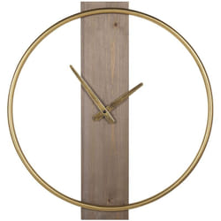 Beliani - Orologio da Parete in Legno Chiaro con Numeri Neri ø 47 cm Casitas