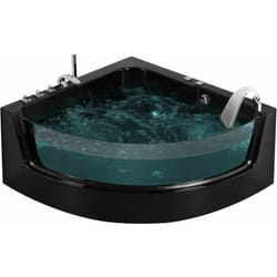 Vasca Idromassaggio Angolare Acrilico Sanitario Bianco con 4 Getti e led Marina