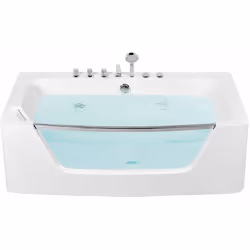 Vasca idromassaggio rettangolare con pannello in vetro. Rinnova il bagno con questa vasca idromassaggio. Realizzata in durevo ...