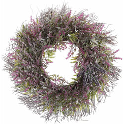 Beliani - Ghirlanda Decorativa Artificiale con Fiori ø 50 cm Viola Telde
