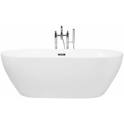 Beliani - Vasca da Bagno Freestanding 150 cm in Acrilico Bianco Carrera