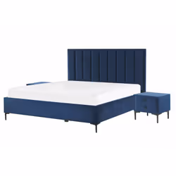 Set camera da letto in velluto con contenitore e due comodini. Porta l'eleganza in camera da letto con questo set da camera d ...