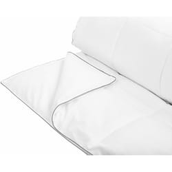 Piumino Letto Matrimoniale 200 x 220 cm Doppio Strato con Bottoni Cotone Japara Bianco Teleno