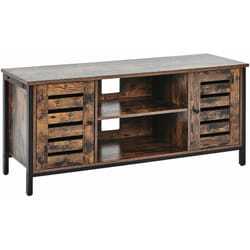 Mobile Porta tv in Stile Industriale in Legno Scuro 110 x 50 cm Vilseck