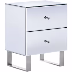 Comodino a specchio dal design glam. Introduci un'atmosfera glam nella tua camera da letto con questo eccezionale comodino. I ...