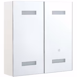 Elegante mobiletto da bagno a specchio e luci LED. Rinnova con stile il bagno con questo mobile. Realizzato in durevole compe ...