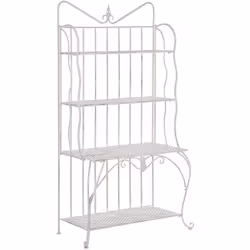 Scaffale a 4 ripiani. Dona un tocco retrò a ogni spazio esterno con questo prezioso scaffale. Realizzato in solido e durevole ...