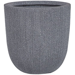 Beliani - Moderno Vaso Per Fiori Gessato 37 x 37 x 38 cm Grigio Chios