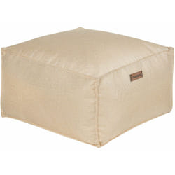 Moderno Pouf Intrecciato da Salotto 50 x 30 cm Motivo Beige Chiaro Mukki