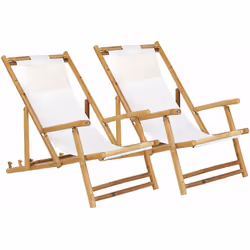 Set di 2 sdraio pieghevoli. Rinnova ogni spazio esterno con questo elegante set di 2 sdraio da giardino. Realizzato in soffic ...