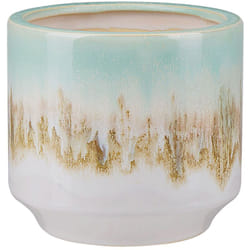 Beliani - Vaso Decorativo per Fiori Multicolore in Gres Porcellanato Cyme