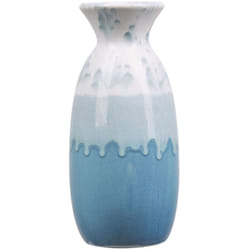 Beliani - Vaso per Fiori Decorativo in gres porcellanato Impermeabile Blu e Bianco Chalcis