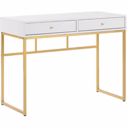 Scrivania con 2 cassetti. Dona un tocco glamour ai tuoi interni con questo mobile decorativo. Usalo come scrivania, con spazi ...