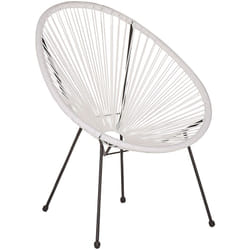 Sedia da Giardino Rattan pe a Raggi Bianco Resistente Agenti Atmosferici Acapulco