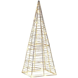 Beliani - Decorazione da Giardino Natalizia Albero di Natale 60 cm con Luci led Argento Puksala