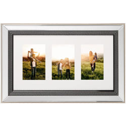 Beliani - Cornice Portafoto Multipla Vetro Ramato Plastica 51 x 32 cm 3 Immagini Collage Foto Dalaba